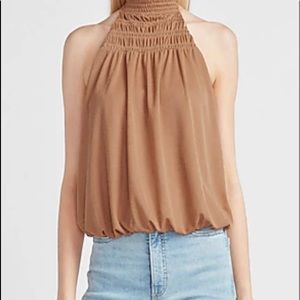 Express Smocked Mock Neck Tank Size M